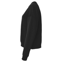 District Women's Perfect Weight ® Fleece Cropped Crew, Jet Black, Left Sleeve view