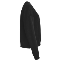 District Women's Perfect Weight ® Fleece Cropped Crew, Jet Black, Right Sleeve view