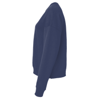 District Women's Perfect Weight ® Fleece Cropped Crew, Tanzanite, Left Sleeve view