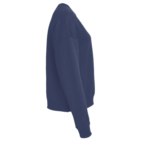 District Women's Perfect Weight ® Fleece Cropped Crew, Tanzanite, Right Sleeve view