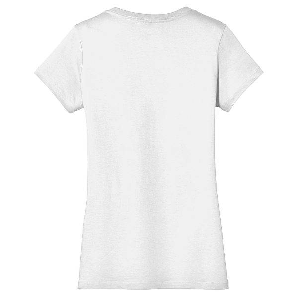 District Women's Perfect Weight ® V Neck Tee, Bright White, Back view