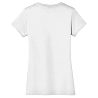 District Women's Perfect Weight ® V Neck Tee, Bright White, Back view