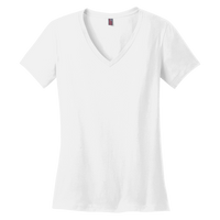 District Women's Perfect Weight ® V Neck Tee, Bright White, Front view