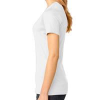 District Women's Perfect Weight ® V Neck Tee, Bright White, Left side view