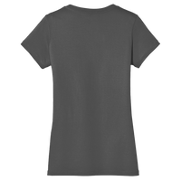District Women's Perfect Weight ® V Neck Tee, Charcoal, Back view