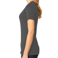 District Women's Perfect Weight ® V Neck Tee, Charcoal, Left side view