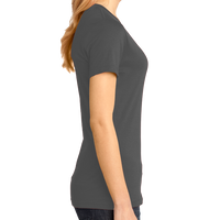 District Women's Perfect Weight ® V Neck Tee, Charcoal, Right side view
