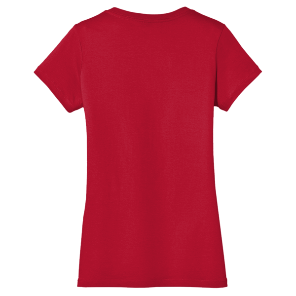 District Women's Perfect Weight ® V Neck Tee, Classic Red, Back view