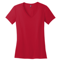 District Women's Perfect Weight ® V Neck Tee, Classic Red, Front view