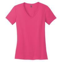 District Women's Perfect Weight ® V Neck Tee, Dark Fuchsia, Front view