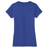 District Women's Perfect Weight ® V Neck Tee, Deep Royal, Back view