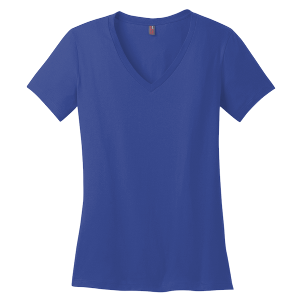 District Women's Perfect Weight ® V Neck Tee, Deep Royal, Front view