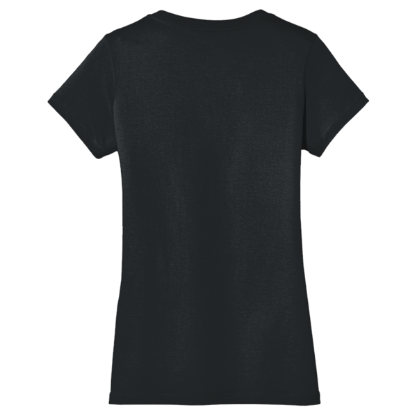 District Women's Perfect Weight ® V Neck Tee, Jet Black, Back view