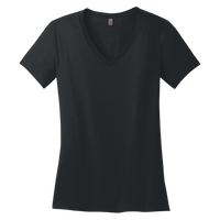 District Women's Perfect Weight ® V Neck Tee, Jet Black, Front view