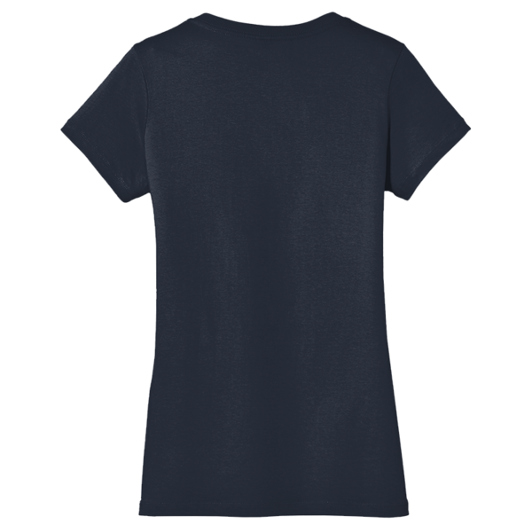 District Women's Perfect Weight ® V Neck Tee, New Navy, Back view