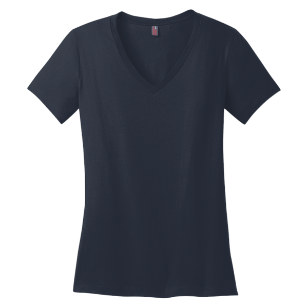 District Women's Perfect Weight ® V Neck Tee, New Navy, Front view