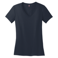 District Women's Perfect Weight ® V Neck Tee, New Navy, Front view