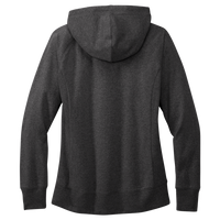 District Women's Re Fleece Hoodie, Charcoal Heather, Back view