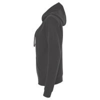 District Women's Re Fleece Hoodie, Charcoal Heather, Left Sleeve view