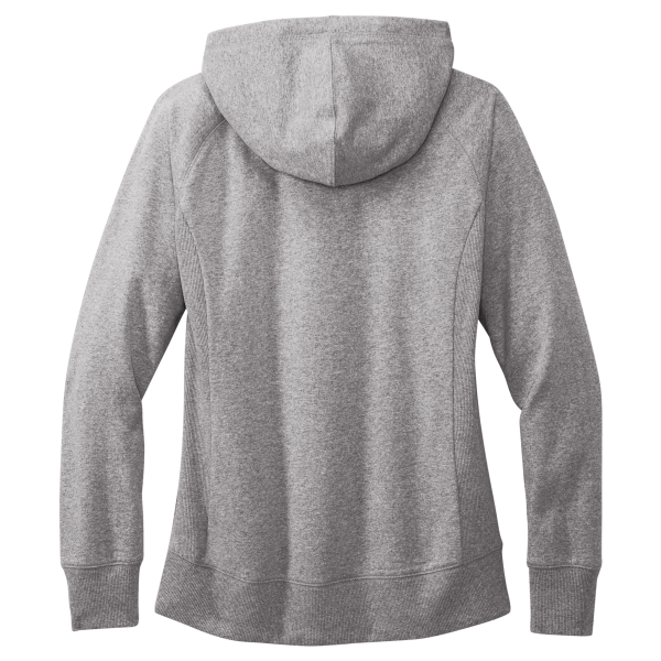 District Women's Re Fleece Hoodie, Light Heather Grey, Back view