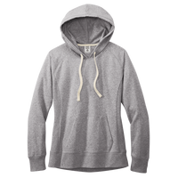 District Women's Re Fleece Hoodie, Light Heather Grey, Front view