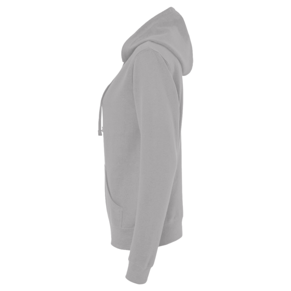 District Women's Re Fleece Hoodie, Light Heather Grey, Left Sleeve view