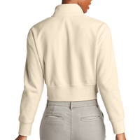 District Women's V.I.T. Fleece 1/2 Zip, Gardenia, Back view