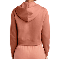 District Women's V.I.T. Fleece Full Zip Hoodie, Desert Rose, Back view