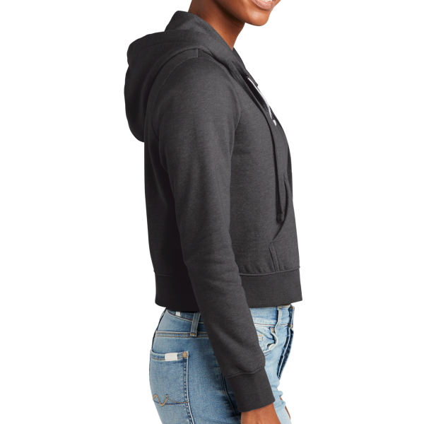 District Women's V.I.T. Fleece Full Zip Hoodie, Heathered Charcoal, Right Sleeve view