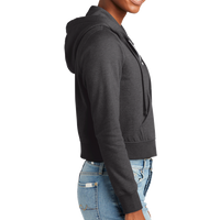 District Women's V.I.T. Fleece Full Zip Hoodie, Heathered Charcoal, Right Sleeve view