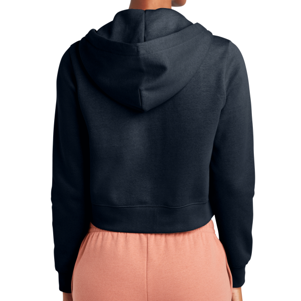 District Women's V.I.T. Fleece Full Zip Hoodie, New Navy, Back view