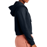 District Women's V.I.T. Fleece Full Zip Hoodie, New Navy, Right Sleeve view