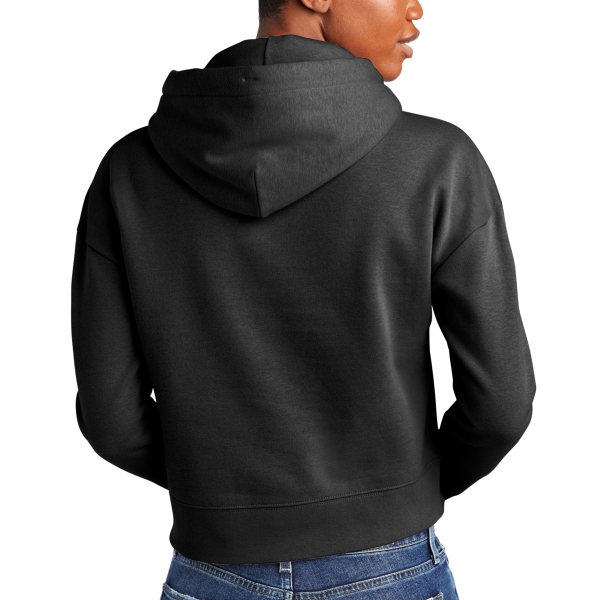 District Women's V.I.T. Fleece Hoodie, Black, Back view