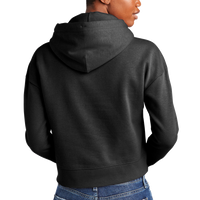 District Women's V.I.T. Fleece Hoodie, Black, Back view