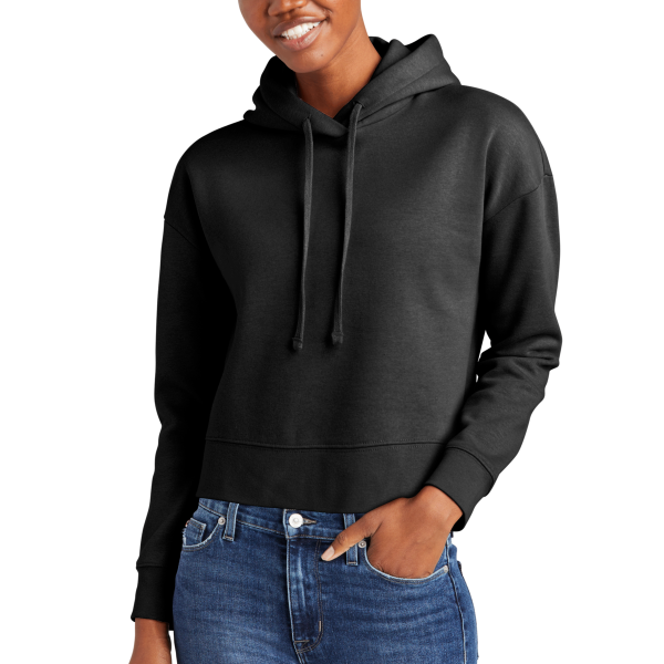 District Women's V.I.T. Fleece Hoodie, Black, Front view