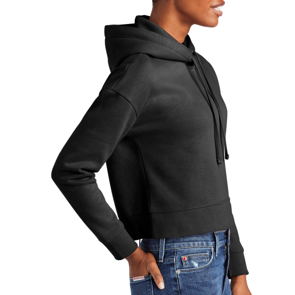 District Women's V.I.T. Fleece Hoodie, Black, Right Sleeve view