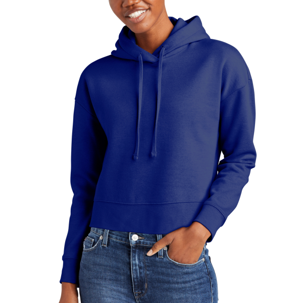 District Women's V.I.T. Fleece Hoodie, Deep Royal, Front view