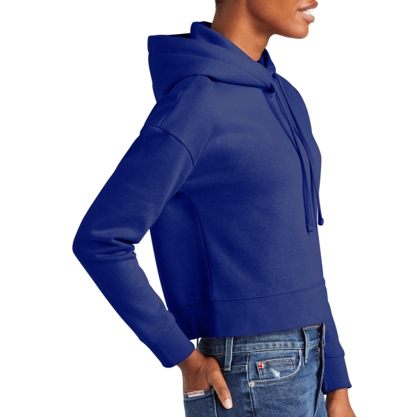 District Women's V.I.T. Fleece Hoodie, Deep Royal, Right Sleeve view