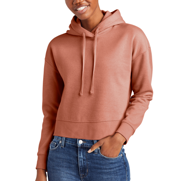 District Women's V.I.T. Fleece Hoodie, Desert Rose, Front view