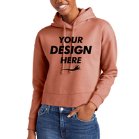 District Women's V.I.T. Fleece Hoodie, Desert Rose, Front view, Mockup