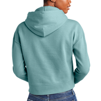 District Women's V.I.T. Fleece Hoodie, Eucalyptus Blue, Back view