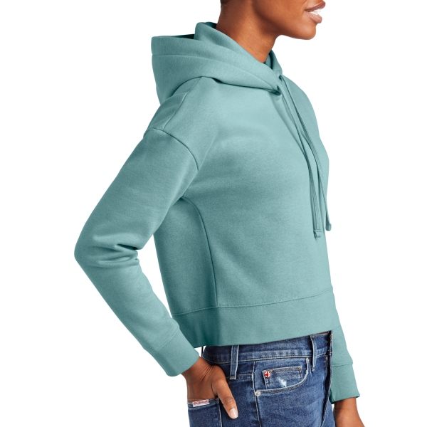 District Women's V.I.T. Fleece Hoodie, Eucalyptus Blue, Right Sleeve view