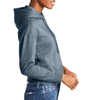 District Women's V.I.T. Fleece Hoodie, Flint Blue Heather, Right Sleeve view
