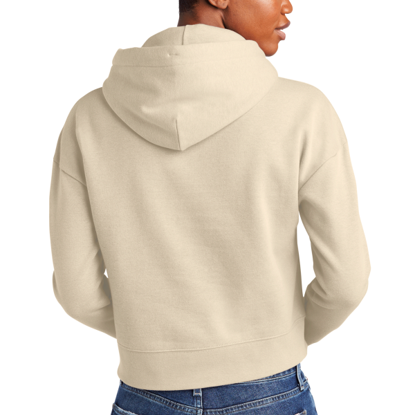 District Women's V.I.T. Fleece Hoodie, Gardenia, Back view