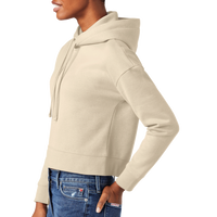District Women's V.I.T. Fleece Hoodie, Gardenia, Left Sleeve view