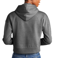 District Women's V.I.T. Fleece Hoodie, Heathered Charcoal, Back view