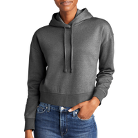 District Women's V.I.T. Fleece Hoodie, Heathered Charcoal, Front view