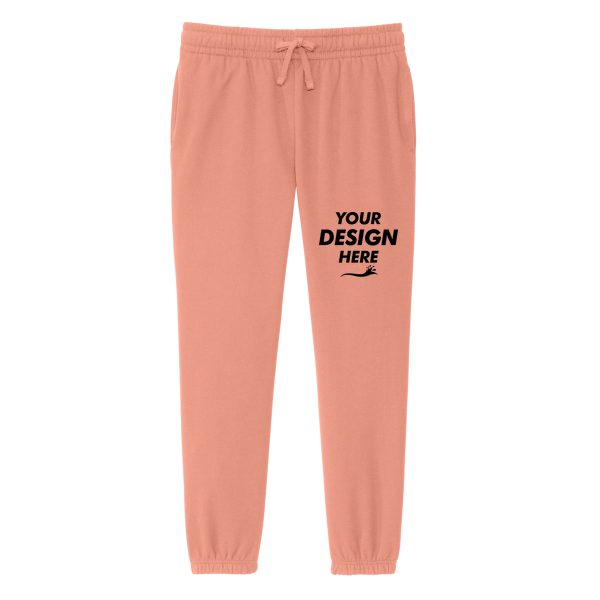 District Women's V.I.T. Fleece Sweatpant, Desert Rose, Front view, Mockup