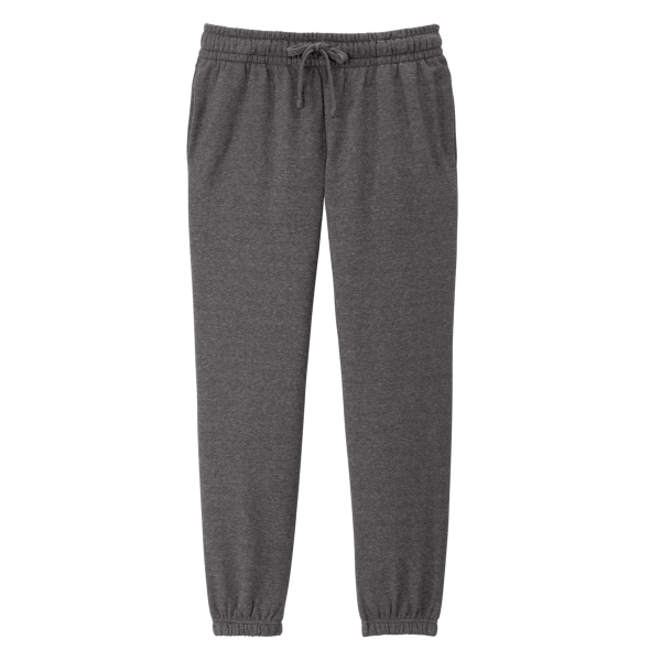 District Women's V.I.T. Fleece Sweatpant, Heathered Charcoal, Front view