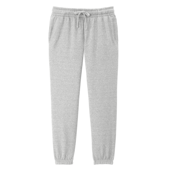 District Women's V.I.T. Fleece Sweatpant, Light Heather Grey, Front view